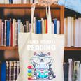 Wild About Reading Book Lover Hippo Canvas Tote Bag