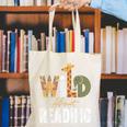 Wild About Reading Books Animal Theme Bookworm Library Day Canvas Tote Bag Wild About Reading Books Animal Theme Bookworm Library Day Canvas Tote Bag