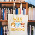 Wild About Reading Cute Animal Book Lover Kids Canvas Tote Bag Wild About Reading Cute Animal Book Lover Kids Canvas Tote Bag