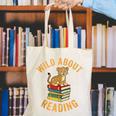 Wild About Reading Cute Leopard Teacher Kids Book Lover Canvas Tote Bag Wild About Reading Cute Leopard Teacher Kids Book Lover Canvas Tote Bag