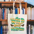 WILD ABOUT READING I Love Books Bookworm Library Day Canvas Tote Bag