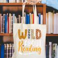 Wild About Reading Lover Bookworm Library Teacher Zoo Animal Canvas Tote Bag