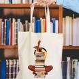 Woman And Books Stack Afro Girl Book Lover Premium Tri-Blend Canvas Tote Bag