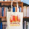 Women's All Booked For Valentine Teacher Valentines Reading Book Canvas Tote Bag