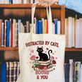 Women's Cat Books Romantic Floral Aesthetic Book Lover Cat Owner Canvas Tote Bag Women's Cat Books Romantic Floral Aesthetic Book Lover Cat Owner Canvas Tote Bag
