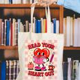 Women's Read Your Heart Out Groovy Bookish Valentine Day Women Girls Canvas Tote Bag Women's Read Your Heart Out Groovy Bookish Valentine Day Women Girls Canvas Tote Bag