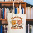 Women's Read Your Heart Out Teacher Valentines Reading Book Love Canvas Tote Bag Women's Read Your Heart Out Teacher Valentines Reading Book Love Canvas Tote Bag