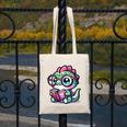 Adorable Book Lover Basilisk With Reading Glasses Cute Canvas Tote Bag