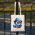 Adorable Book Lover Blue Jay With Reading Glasses Cute Canvas Tote Bag