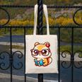 Adorable Book Lover Chipmunk With Reading Glasses Cute Premium Canvas Tote Bag