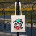 Adorable Book Lover Humming Bird With Reading Glasses Cute Canvas Tote Bag