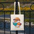 Adorable Book Lover Mallard Duck With Reading Glasses Cute Canvas Tote Bag Adorable Book Lover Mallard Duck With Reading Glasses Cute Canvas Tote Bag