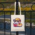 Adorable Book Lover Rattlesnake With Reading Glasses Cute Canvas Tote Bag Adorable Book Lover Rattlesnake With Reading Glasses Cute Canvas Tote Bag