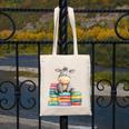 Adorable Donkey With Heart Sitting On Colorful Book Stack Canvas Tote Bag Adorable Donkey With Heart Sitting On Colorful Book Stack Canvas Tote Bag