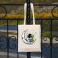 Astronaut Reading Book To Alien Moon Space Astronomy Canvas Tote Bag