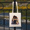 Back To School Afro Melanin Girl Reading Book Bookworm Canvas Tote Bag