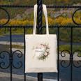 Barely Tolerable Book Lover Bookish Floral Bookworm Canvas Tote Bag