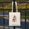 Book Christmas Tree Book Lover Teacher Librarian Men Women Canvas Tote Bag