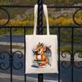Book Dragon Reading Book Lover Canvas Tote Bag
