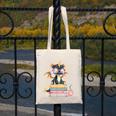 Book Lover Chibi Dragon With Big Red Glasses Bookworm Canvas Tote Bag