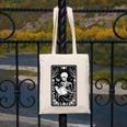 Book Lover The Reader Tarot Card Skeleton Reading Canvas Tote Bag
