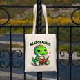 Book Lover Reading Dinosaur Readosaurus Library Canvas Tote Bag