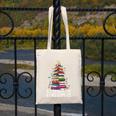 All Booked For Christmas Book Christmas Tree Lights Canvas Tote Bag