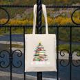 All Booked For Christmas Coquette Books Teacher Xmas Tree Canvas Tote Bag