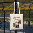 All Booked For Christmas Cute Bookish Cat Lover Canvas Tote Bag All Booked For Christmas Cute Bookish Cat Lover Canvas Tote Bag
