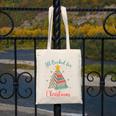 All Booked For Christmas Tree Book Bookish Christmas Canvas Tote Bag