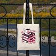 All Booked For Valentine's Teacher Coquette Bow Coffee Book Canvas Tote Bag