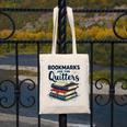 Bookmarks Are For Quitters Reading Quote Book Lover Canvas Tote Bag