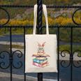 Books Bookworm Reader Book Cute Reading Bunny With Glasses Canvas Tote Bag