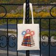Books Fireworks 4th Of July Bookworm Patriotic Reader Canvas Tote Bag