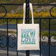 Books Are My Love Language Retro Book Quote Canvas Tote Bag