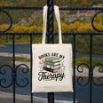 Books Are My Therapy Bookworm Reading Canvas Tote Bag