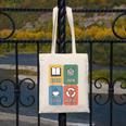 Books Yarn Coffee Repeat Crocheting Canvas Tote Bag