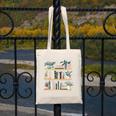 Bookshelves With Books & Plants Premium Canvas Tote Bag