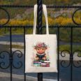 Bookworm Cute Baby Highland Cow Reading Book Canvas Tote Bag