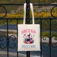 Born To Read Forced To Work Reading Skeleton Bookish Book Canvas Tote Bag