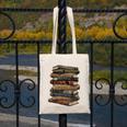 Celebrating History Month Floral Books Teacher Canvas Tote Bag