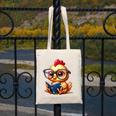 Chicken Reading a Book Farm Animal Chick Canvas Tote Bag Chicken Reading a Book Farm Animal Chick Canvas Tote Bag