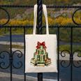 Christmas Book Tree Coquette Bow Xmas Reading Librarian Girl Canvas Tote Bag