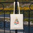 Christmas Book Tree Shirt Book Lover Librarian All Booked For Christmas Women's Christmas Book Lover Librarian Canvas Tote Bag