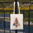 Christmas Tree Book Bookworm Canvas Tote Bag Christmas Tree Book Bookworm Canvas Tote Bag