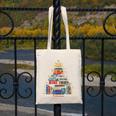 Christmas Tree Made Of Books Librarian Reader Holiday Canvas Tote Bag