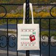 I Closed My Book To Be Here Ugly Christmas Sweater Canvas Tote Bag