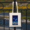 Cosmic Botanical Book Lover Reading Canvas Tote Bag