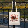Cozy Season Autumn Leaves Books Pumpkins Fall Halloween Canvas Tote Bag Cozy Season Autumn Leaves Books Pumpkins Fall Halloween Canvas Tote Bag