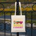 Crochet Coffee Reading Books Crocheter Crocheting Canvas Tote Bag Crochet Coffee Reading Books Crocheter Crocheting Canvas Tote Bag